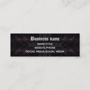 Vampire kaleidoscope Gothic mediaeval Mini Business Card
