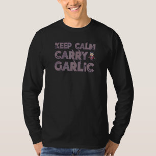 Vampire Keep Calm Carry Garlic Halloween Women Boy T-Shirt