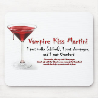 Vampire Kiss Martini Drink Recipe Mouse Mat