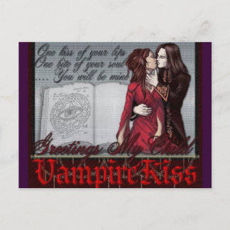 vampire kiss postcard