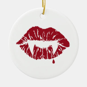 Vampire Kiss Round Ornament