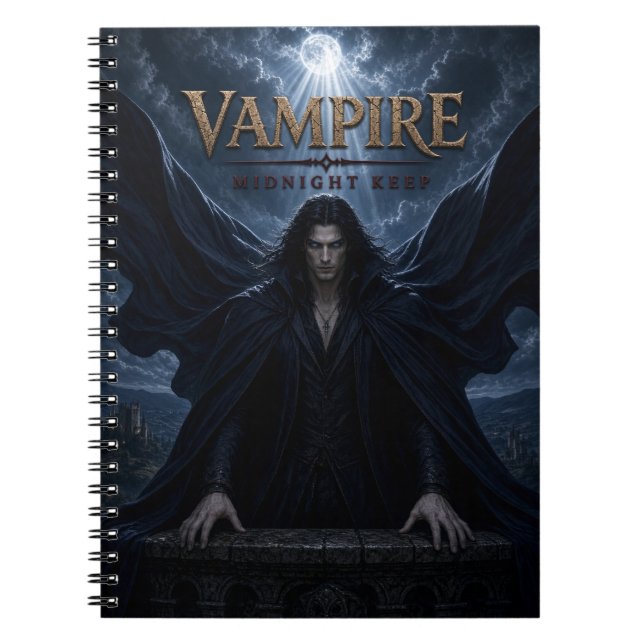 Vampire Midnight Keep Dark Cinema Notebook (Front)