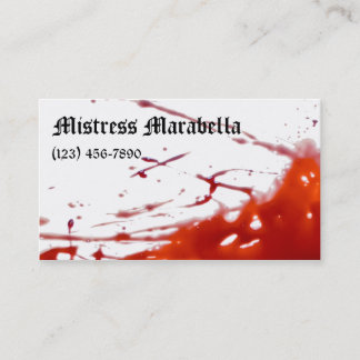 Vampire Mistress Bloody Business Card