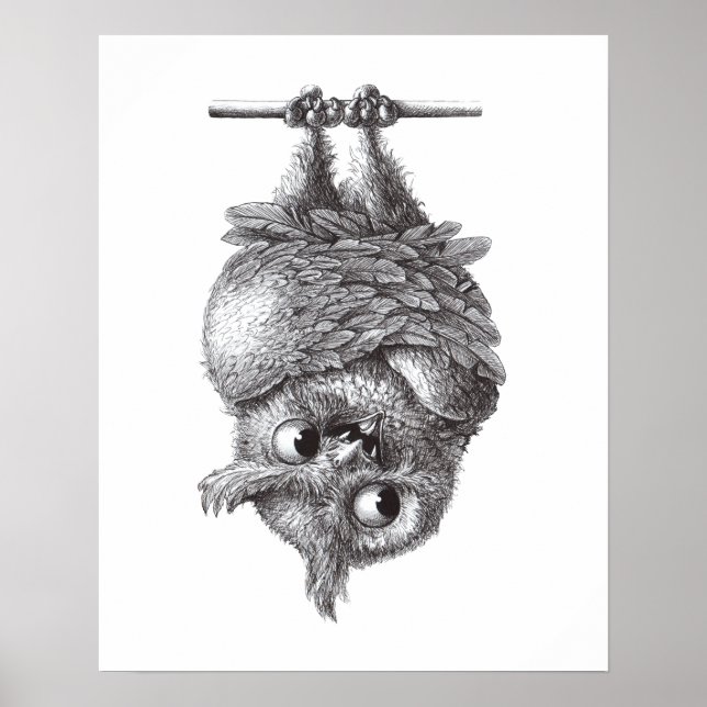 Vampire Owl Cool and Scary Poster (Front)