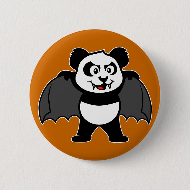 Vampire Panda 6 Cm Round Badge (Front)