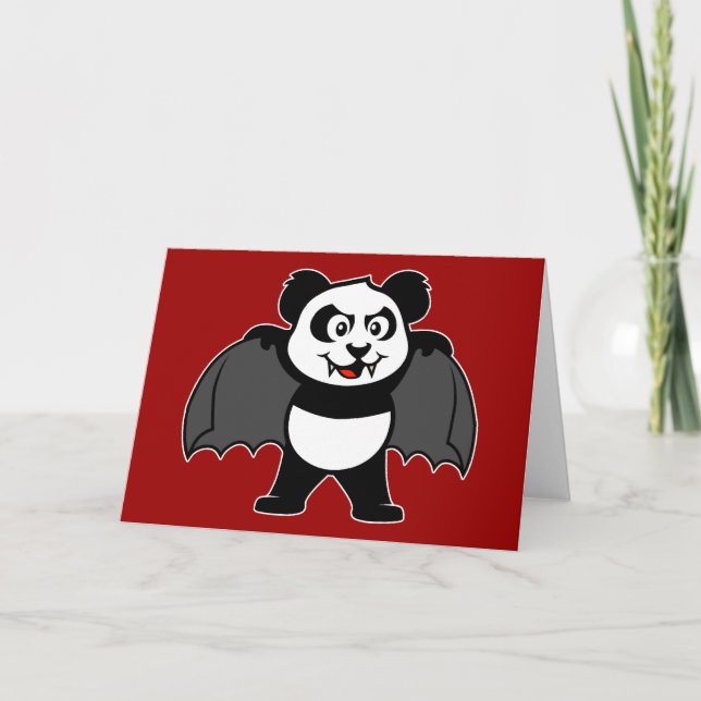 Vampire Panda Holiday Card (Front)