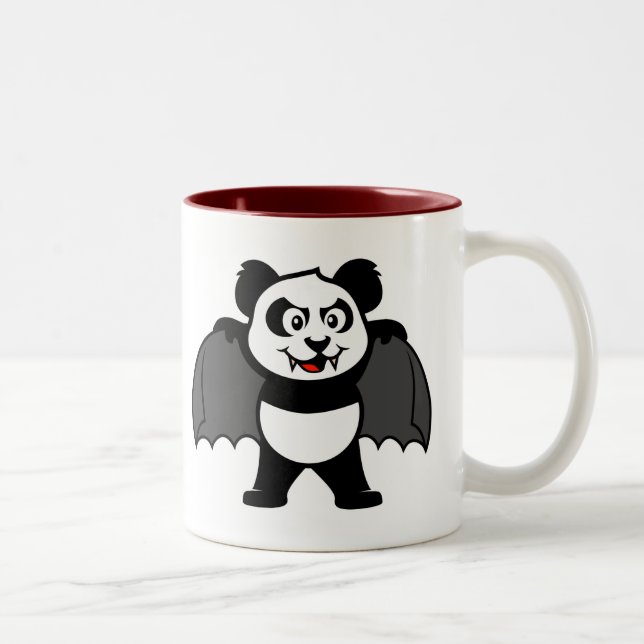 Vampire Panda Two-Tone Coffee Mug (Right)
