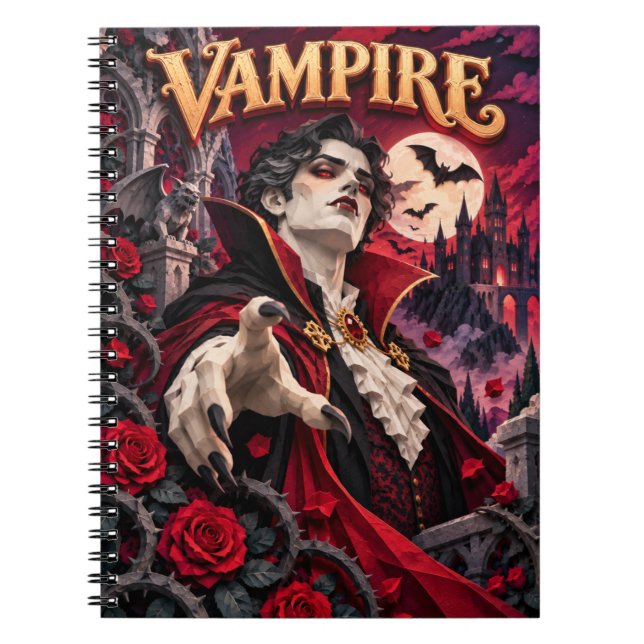 Vampire, Paper Cut Monster Notebook (Front)