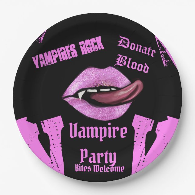 VAMPIRE PARTY PAPER PLATE (Front)
