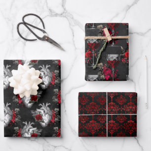 Vampire Pattern Wrapping Paper Sheet