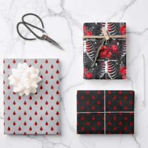 Vampire Pattern Wrapping Paper Sheet