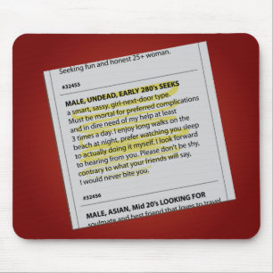 Vampire Personal Ad Mouse Mat