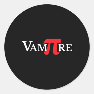 Vampire Pi Day Funny Gift For Math Lovers  Classic Round Sticker