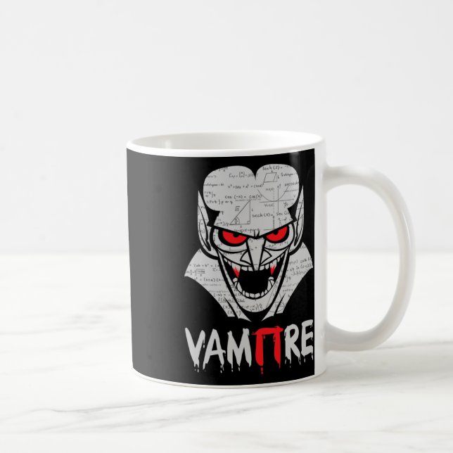 Vampire Pi Halloween Costume Funny Math Science Te Coffee Mug (Right)