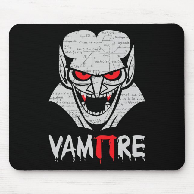 Vampire Pi Halloween Costume Funny Math Science Te Mouse Mat (Front)