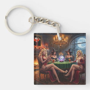 Vampire Poker Ghouls Just Wanna Have Fun Key Ring