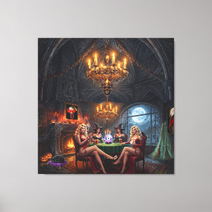 Vampire Poker Girls Just Wanna Have Fun Canvas Print