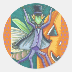 VAMPIRE PRAYING MANTIS BUG STICKERS SHEET Round