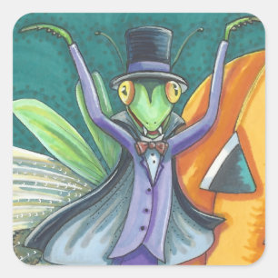 VAMPIRE PRAYING MANTIS, BUG STICKERS SHEET Square