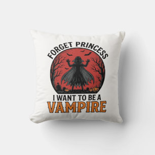 Vampire Princess Shirt Spooky Retro Halloween Desi Cushion