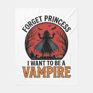 Vampire Princess Shirt Spooky Retro Halloween Desi Fleece Blanket