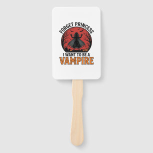 Vampire Princess Shirt Spooky Retro Halloween Desi Hand Fan