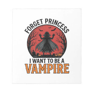 Vampire Princess Shirt Spooky Retro Halloween Desi Notepad