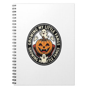 Vampire Pumpkin Badge Growing My Little Fangs_1 Notebook