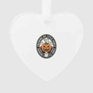 Vampire Pumpkin Badge Growing My Little Fangs_1 Ornament