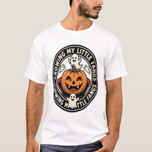 Vampire Pumpkin Badge Growing My Little Fangs_1 T-Shirt