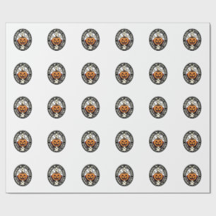Vampire Pumpkin Badge Growing My Little Fangs_1 Wrapping Paper