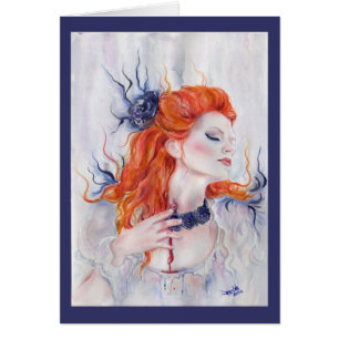 Vampire Purple rose Card By Renee L.Lavoie