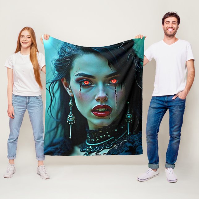 Vampire Queen: Dark Allure Art Fleece Blanket (In Situ)
