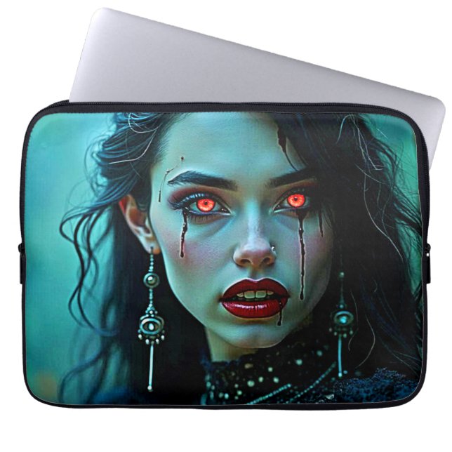 Vampire Queen: Dark Allure Art Laptop Sleeve (Front)