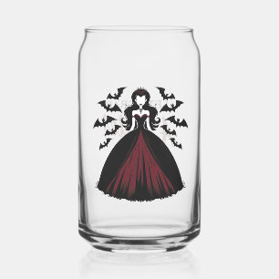 Vampire Queen Halloween Can Glass