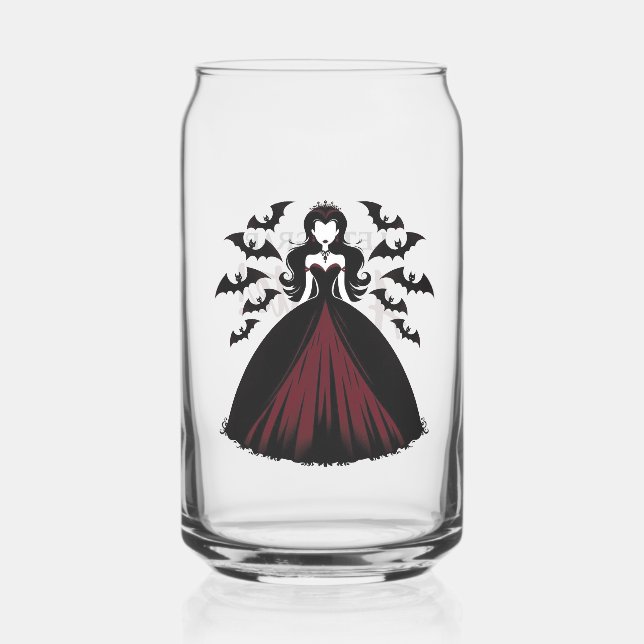 Vampire Queen Halloween Can Glass (Back)
