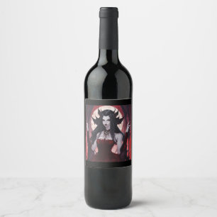 Vampire Queen Wine Label