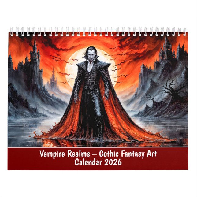 Vampire Realms – Gothic Fantasy Art Calendar 2026 (Cover)