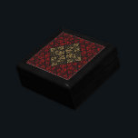 Vampire Red and Gold Damask Gothic Art Gift Box<br><div class="desc">Deep rich shades of vampire red and burnished gold give this original damask pattern art a decidedly Goth feel. ©TabzJones all rights reserved. All designs are printed on our high quality products. They do not contain any real metallic or other textile elements.</div>