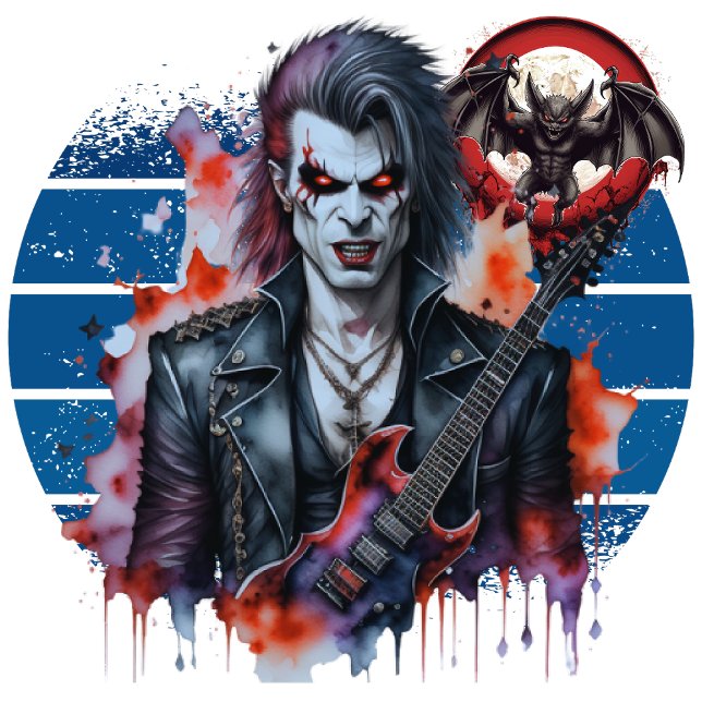Vampire Rocker T-Shirt (Awaken Your Desires, Embrace Immortality.)