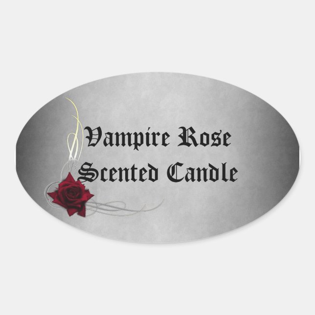 Vampire Rose Candle Soap Label Sticker (Front)