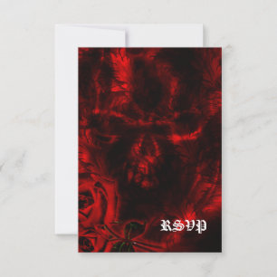 Vampire Roses Goth Wedding RSVP Card