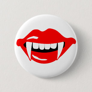 Vampire’s mouth 6 cm round badge