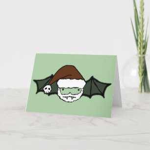 Vampire Santa Bat Holiday Card
