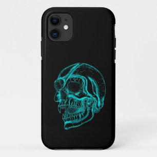 Vampire skull black and green Design iPhone 11 Case