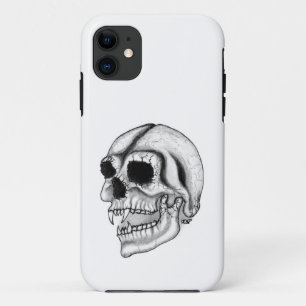 Vampire skull black and white Design iPhone 11 Case