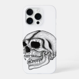 Vampire skull black and white Design iPhone 16 Pro Case