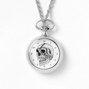 Vampire Skull black and white Design Watch