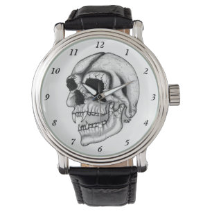 Vampire Skull black and white Design Watch