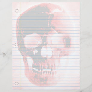 Vampire Skull Goth Notebook Paper